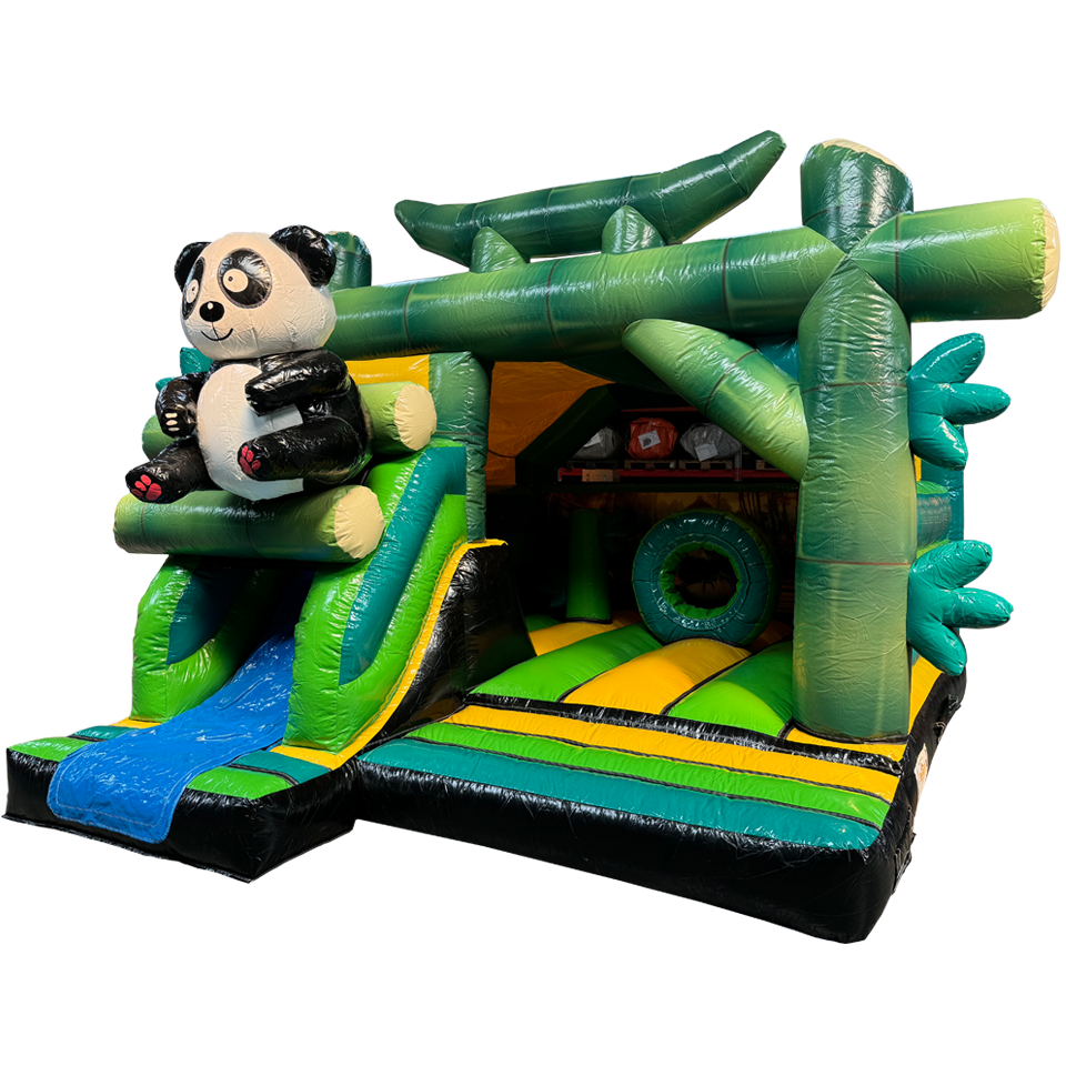 Combo Midi 3D Panda Château Gonflable avec obstacles